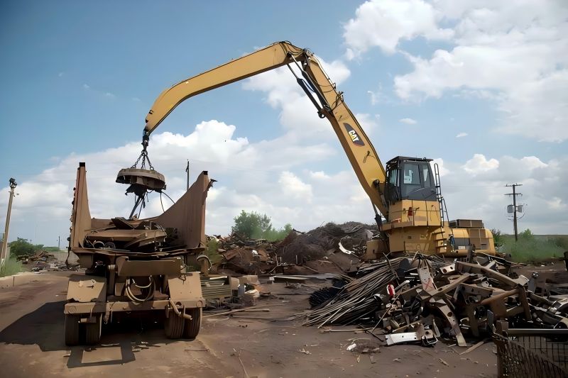 Scrap Recycling Machinery in Small Scrap Yard